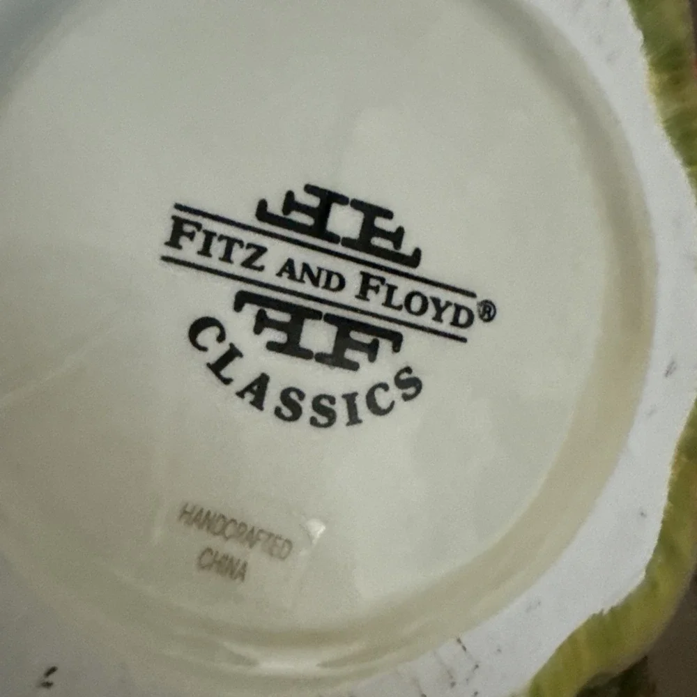 Fitz and Floyd Harvest Heritage Ceramic Pumpkin Basket Retired